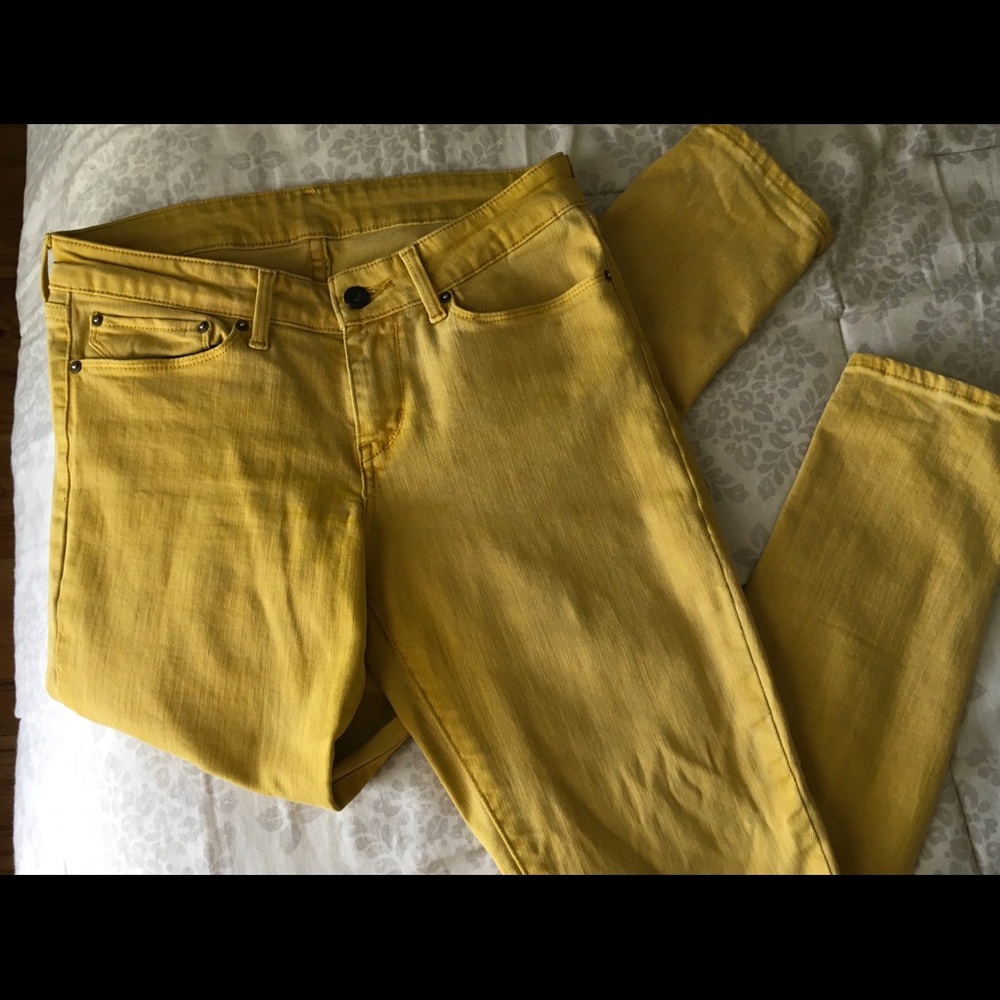 Yellow Levi stretch jeans